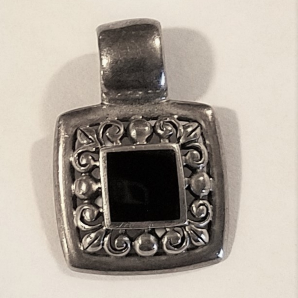 Sterling Silver Black Onyx Pendant